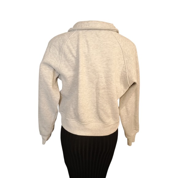 AUTOMET Womens Sweatshirts Half Zip Cropped Pullover Fleece Quarter Medium - Picture 4 of 8